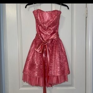 Strapless mini dress